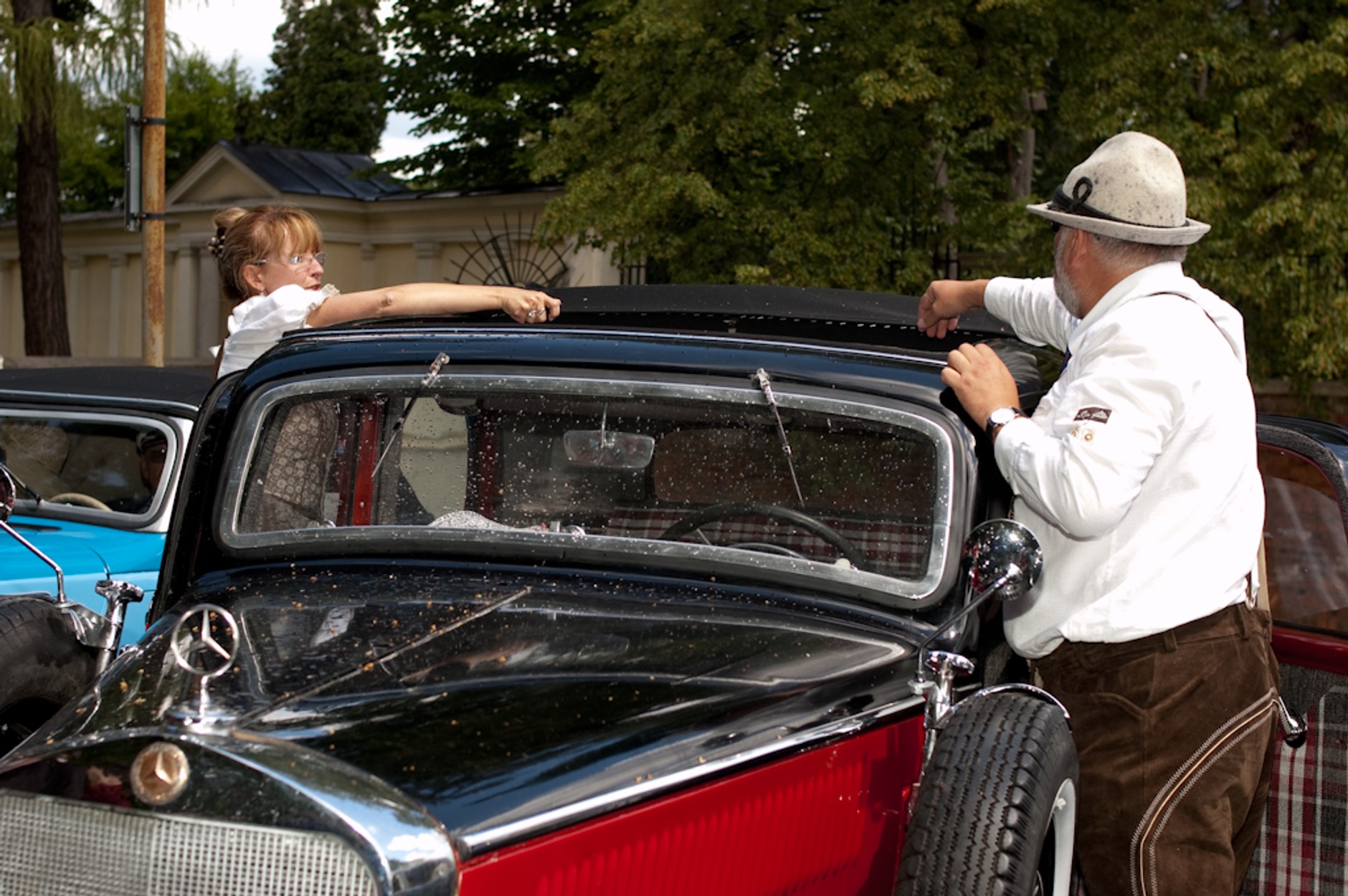 Klasyczne Mercedesy w Wilanowie