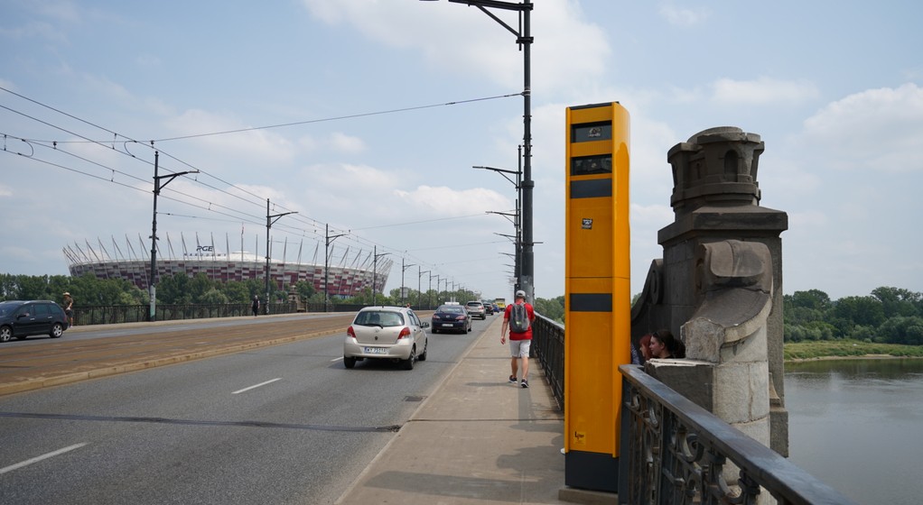 Fotoradar na moście Poniatowskiego