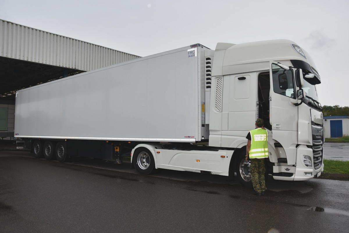 DAF z przerobionym numerem VIN na granicy z Białorusią