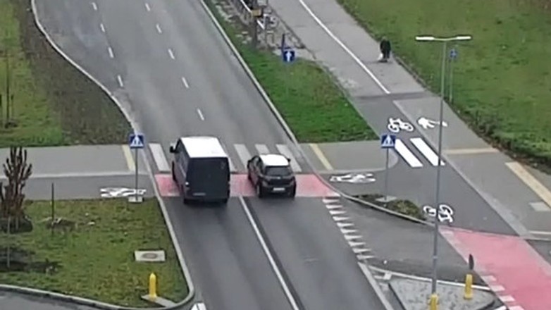 Policyjny dron obserwował zachowanie kierowców w Bydgoszczy