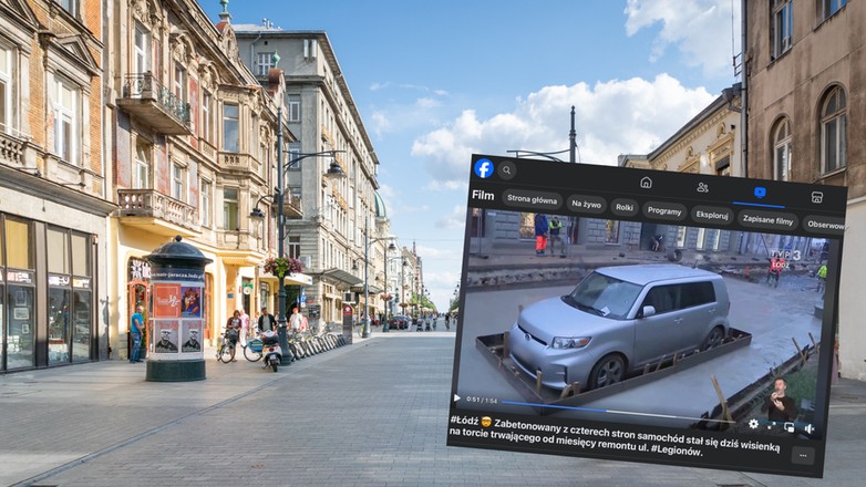 Z powodu jednego samochodu ul. Legionów w Łodzi może stać się bardziej rozpoznawalna niż najsłynniejsza łódzka ulica, tj. Piotrkowska