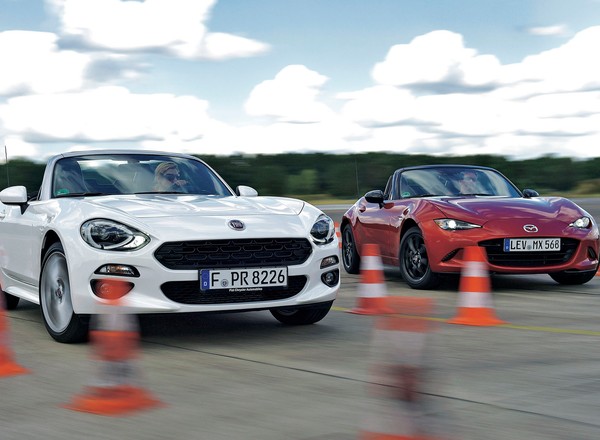 Mazda MX-5 kontra Fiat 124 Spider - takie same, a jednak inne