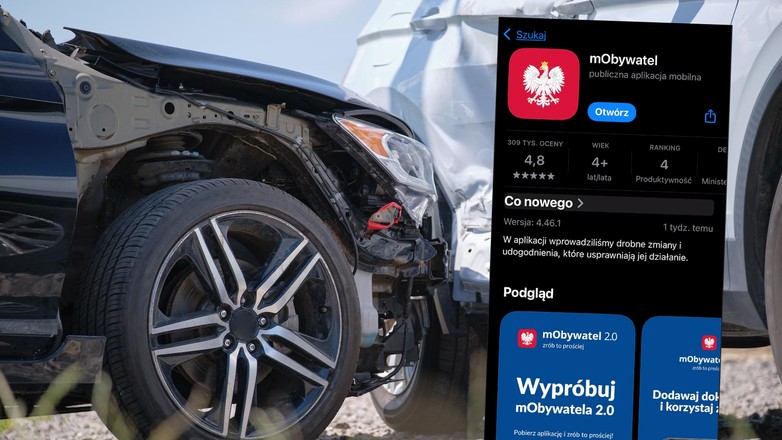W 2025 r. w aplikacji mObywatel będzie można zgłaszać stłuczki samochodowe