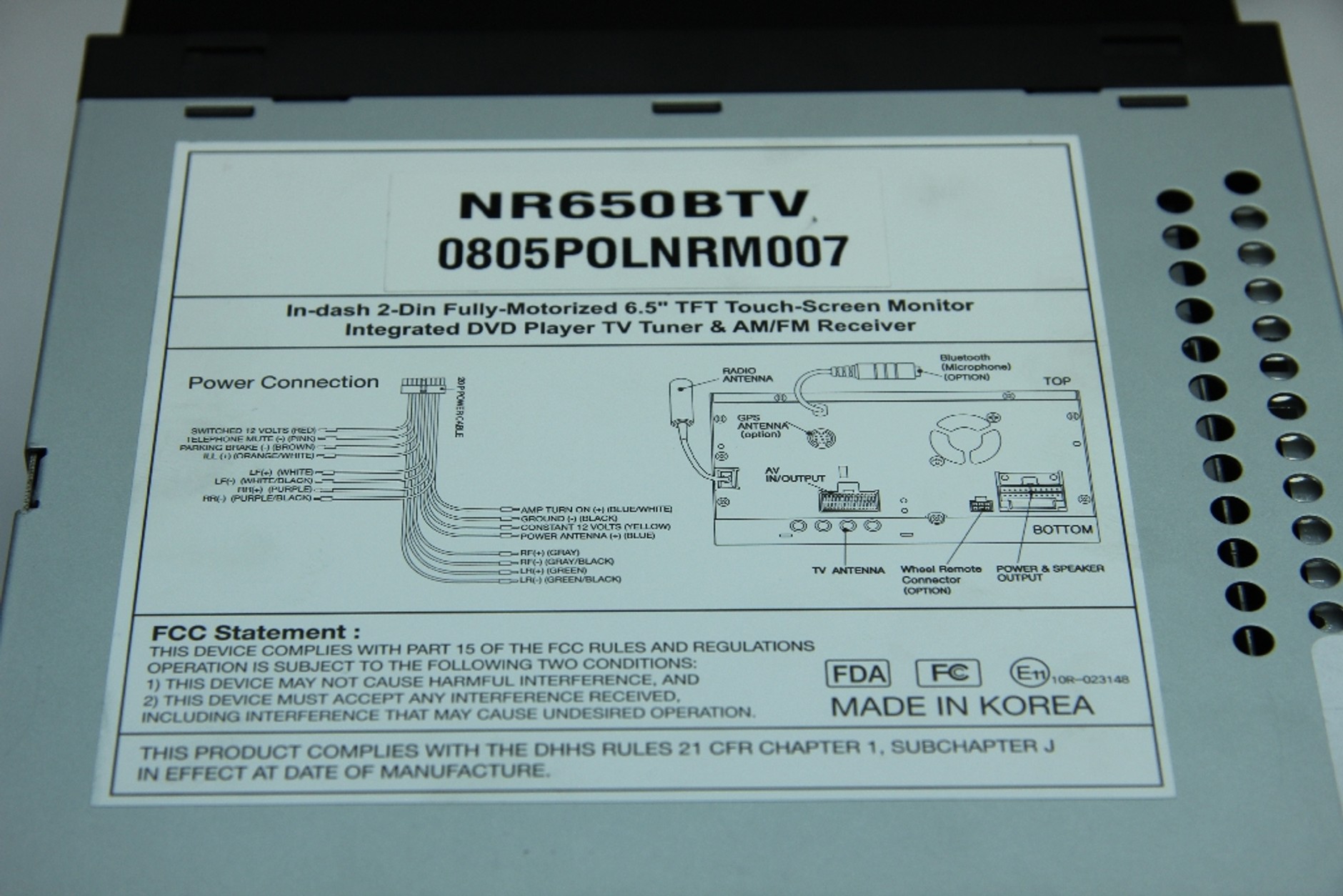 Radio z nawigacją: NavRoad NR650BTV