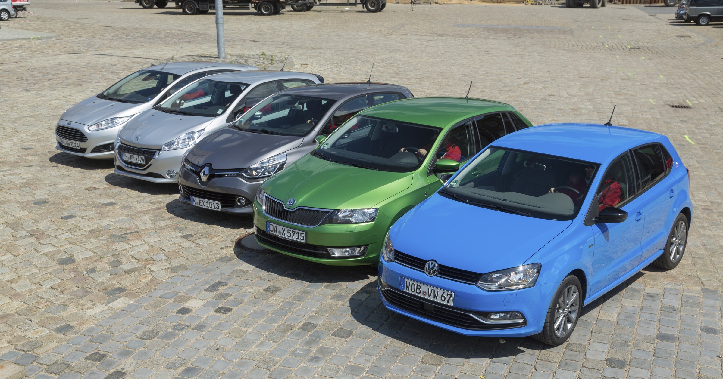 Ford Fiesta, Peugeot 208, Renault Clio, Skoda Rapid, VW Polo