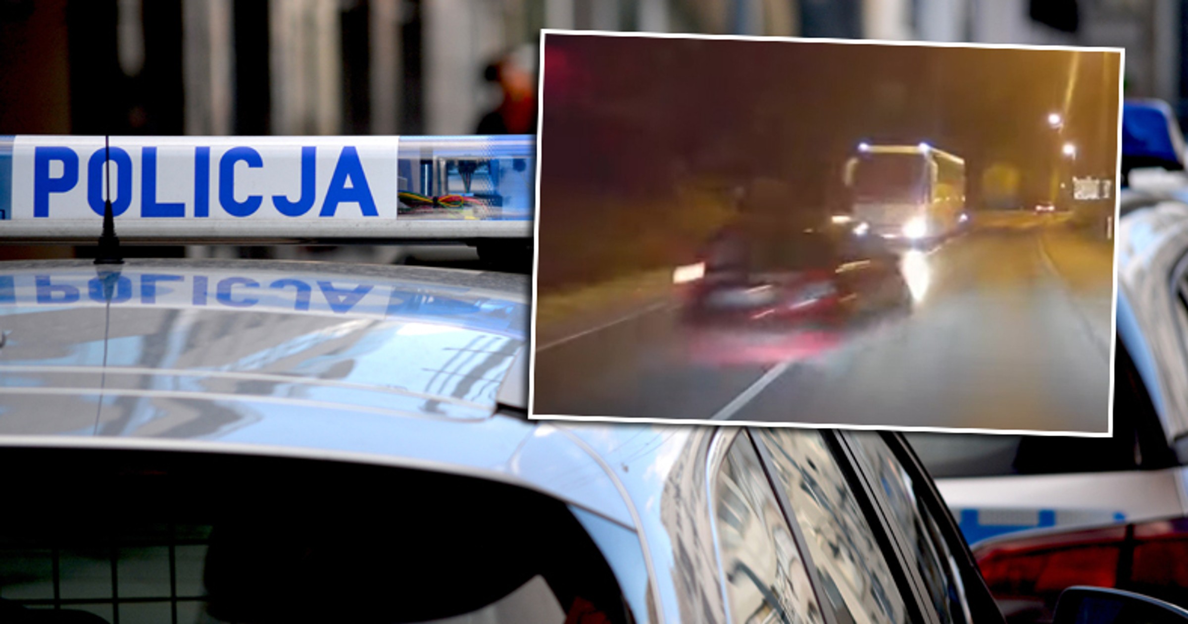 Milimetry od czołowego zderzenia w Poroninie (screen: youtube/Podhale24.pl)