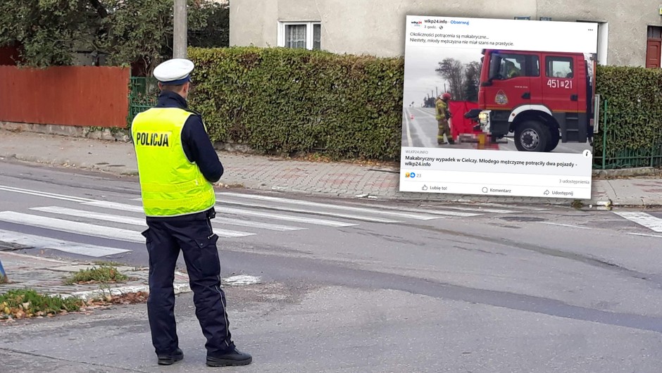 Dramatyczne podwójne potrącenie w Wielkopolsce (Screen: Facebook/wlkp24.info)