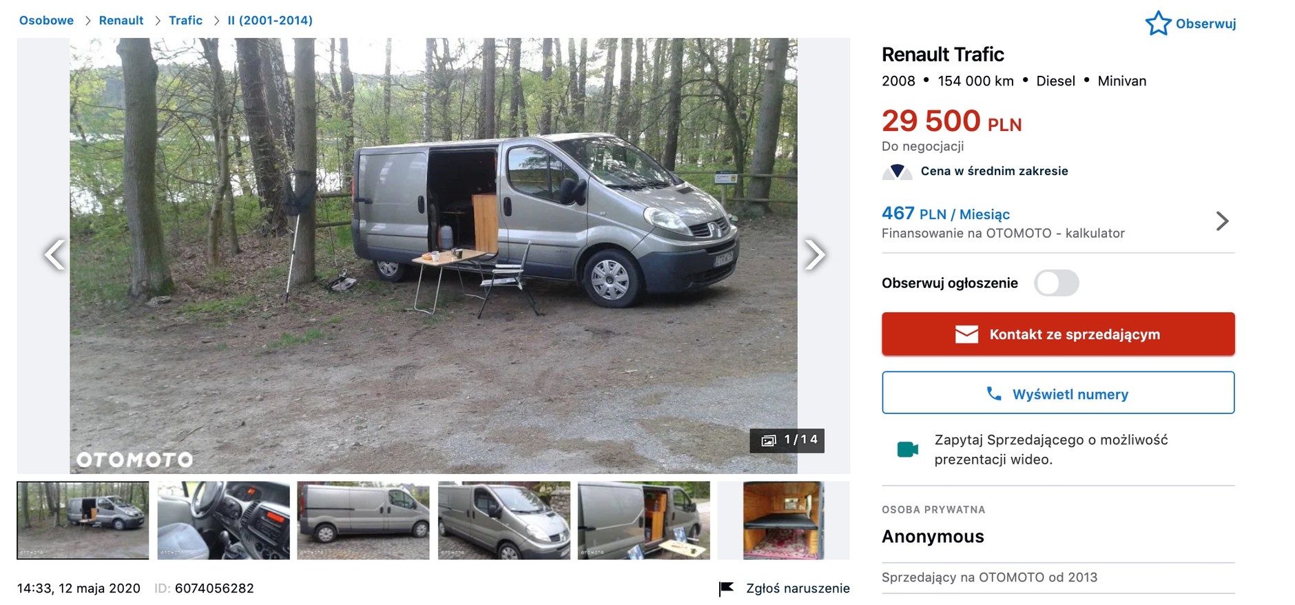 Renault Traffic – kamper samoróbka
