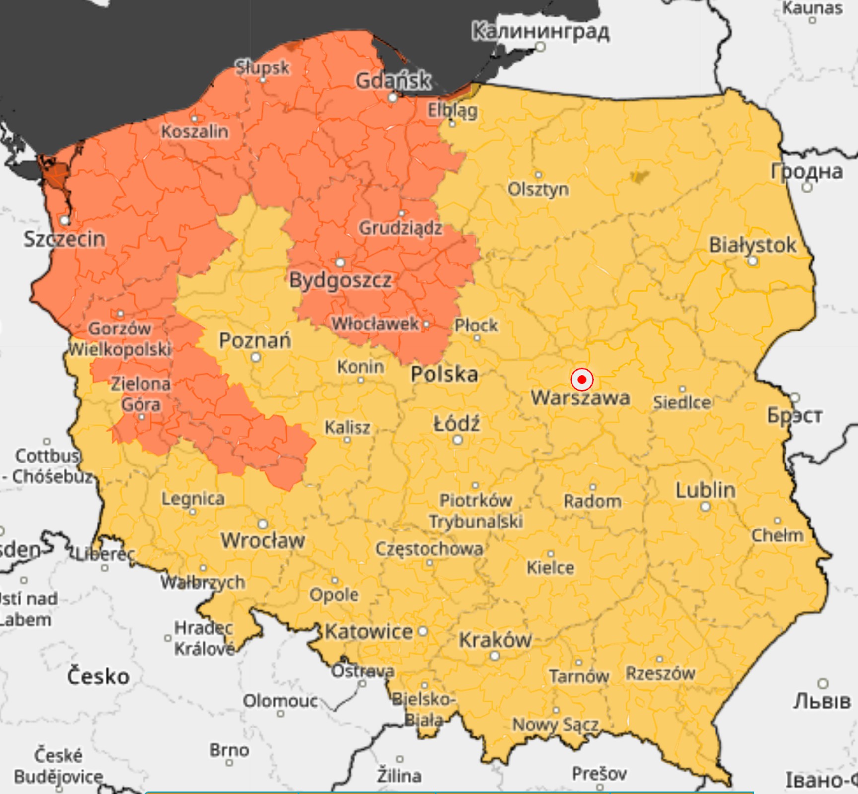 Prognoza zagrożeń meteorologicznych na najbliższe dni