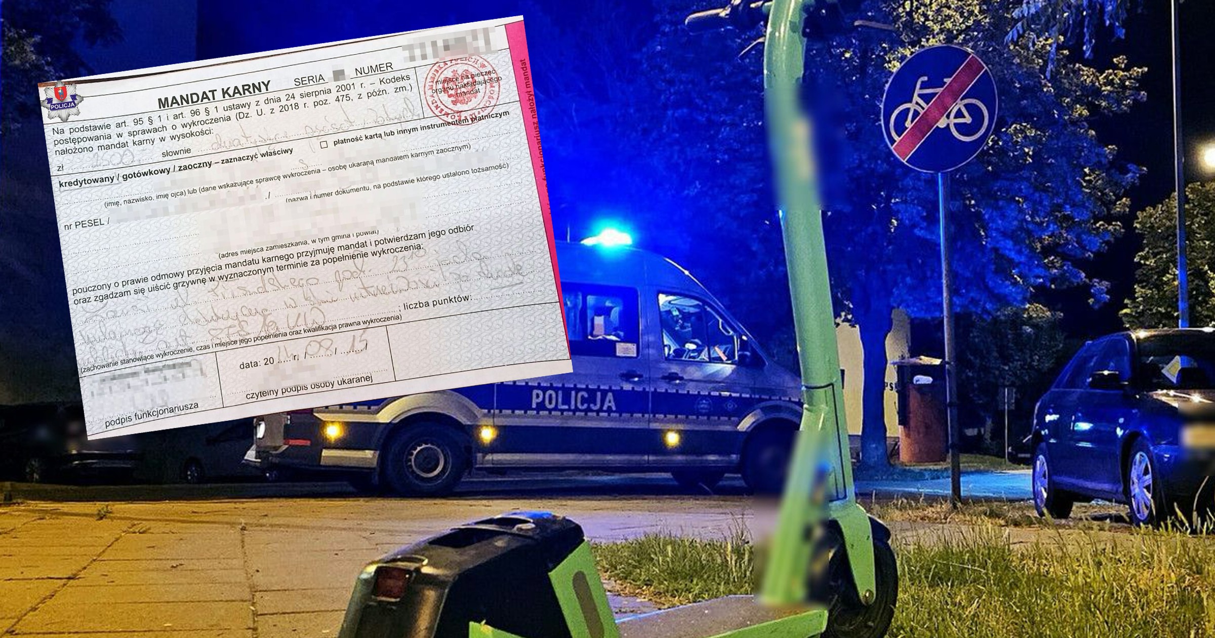 Hulajnoga elektryczna i mandat – za jazdę po alkoholu można zapłacić 2500 zł