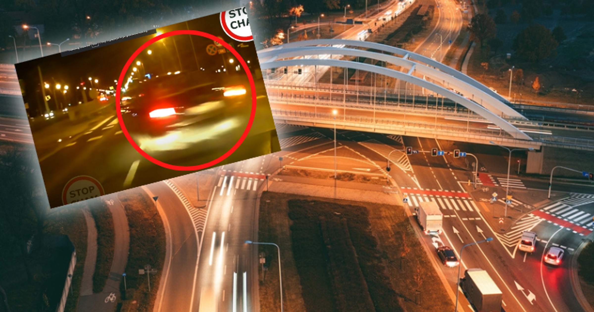 Kierowca Audi wykonywał przedziwne manewry na drodze (Screen: YouTube/Stop Cham)