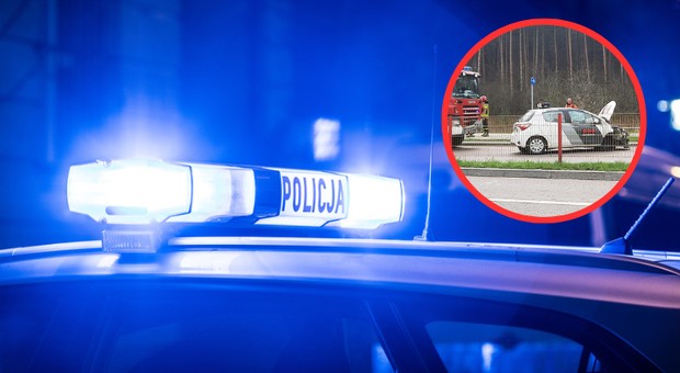 Pijany policjant z Podlasia spowodował wypadek i uciekł do lasu [WIDEO]