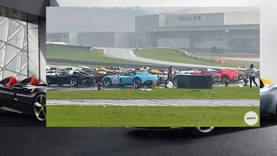 Ferrari Monza zalane przez deszcz