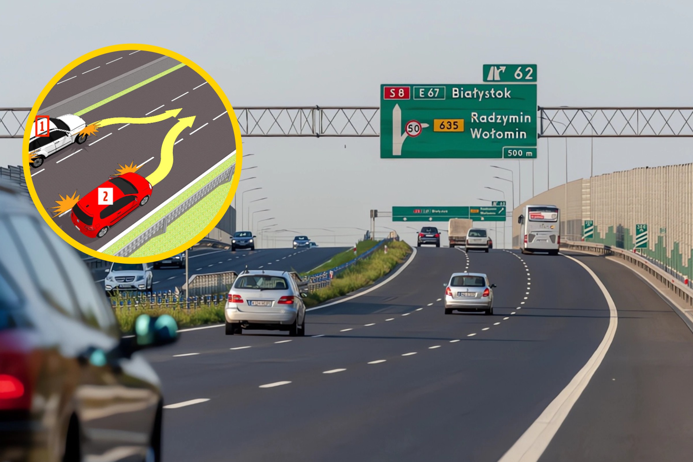 Kto ma pierwszeństwo przy zmianie pasa na trzypasmowej drodze? Przepisy są jednoznaczne