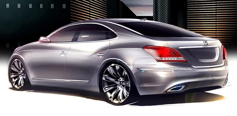 Hyundai Equus: nowy szkic wnętrza