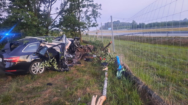 Wypadek na autostradzie A4 kilometr 505