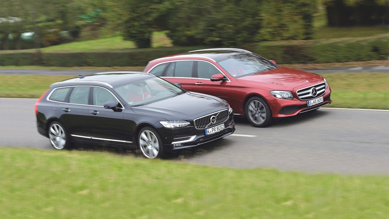 Porównanie: Mercedes E220d kontra Volvo V90 D4