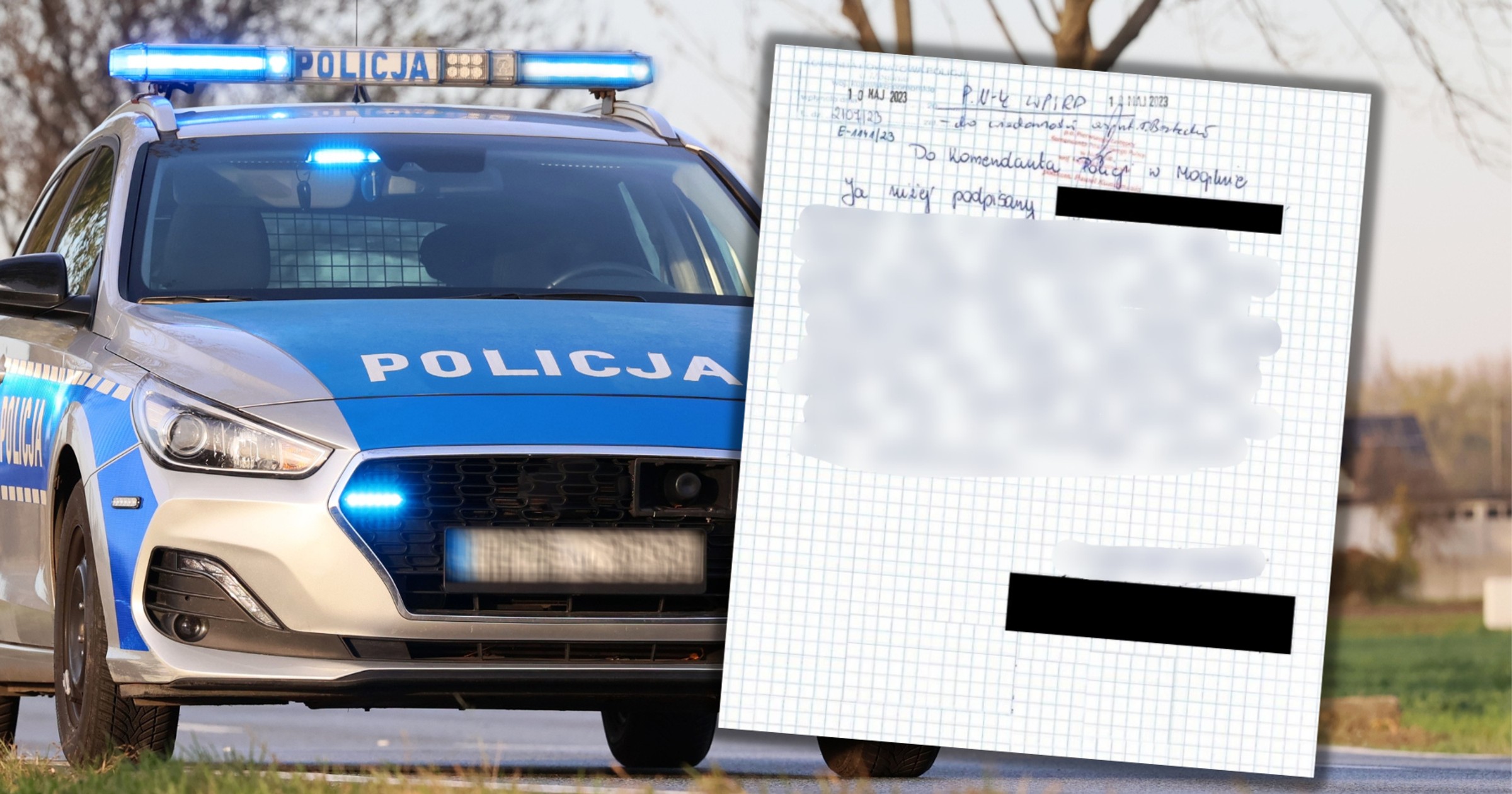 Policjanci tego nie mogli przewidzieć (fot. screen z mogilno.policja.gov.pl)