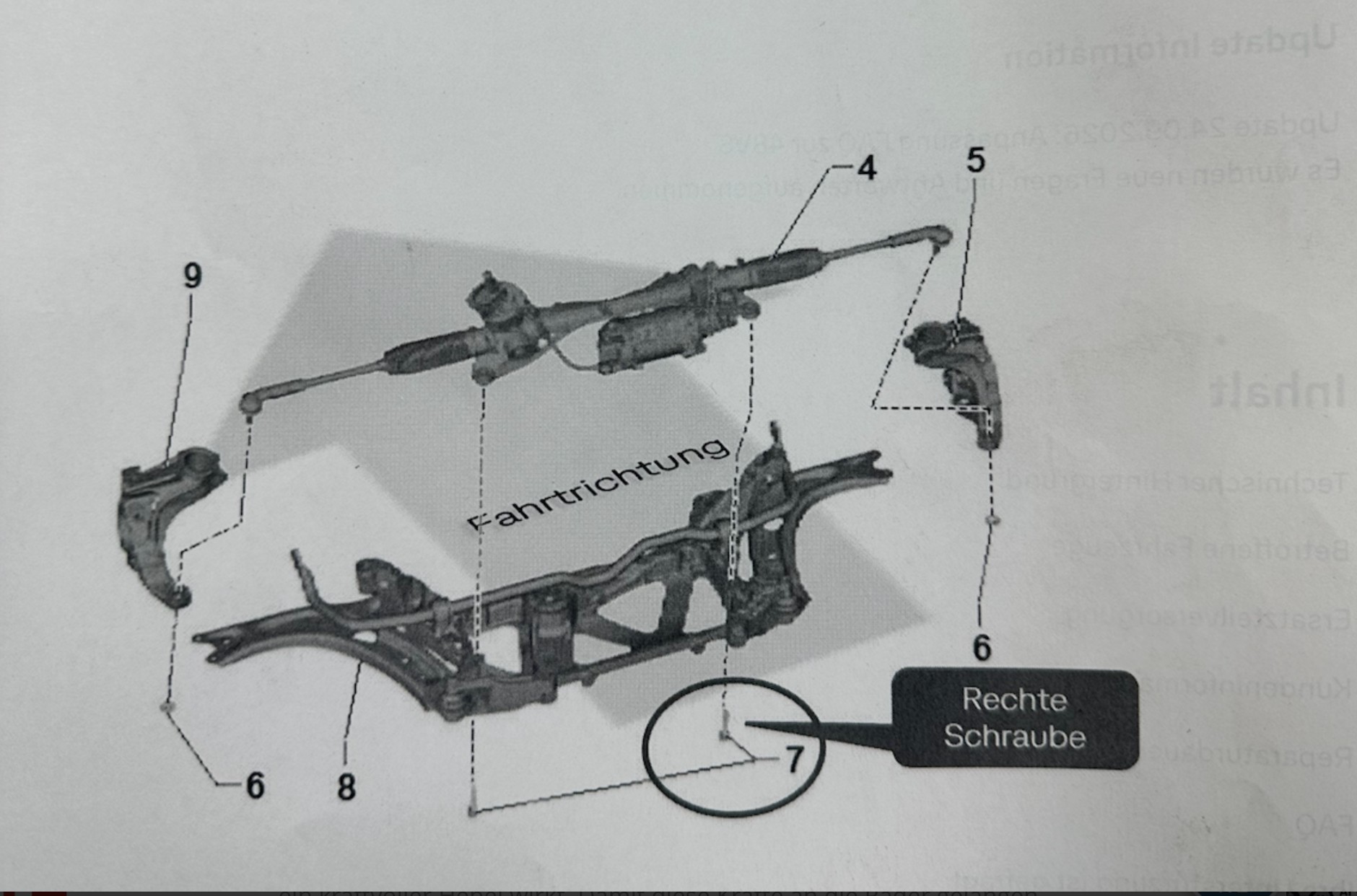 Fragment z instrukcji naprawy, która trafiła do niemieckich ASO Volkswagena – widać wyraźnie, o którą śrubę chodzi. 