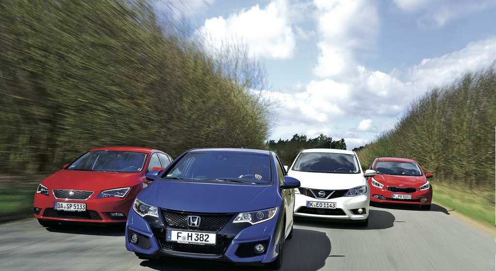 Porównanie: Honda Civic, Kia cee'd, Nissan Pulsar, Seat Leon