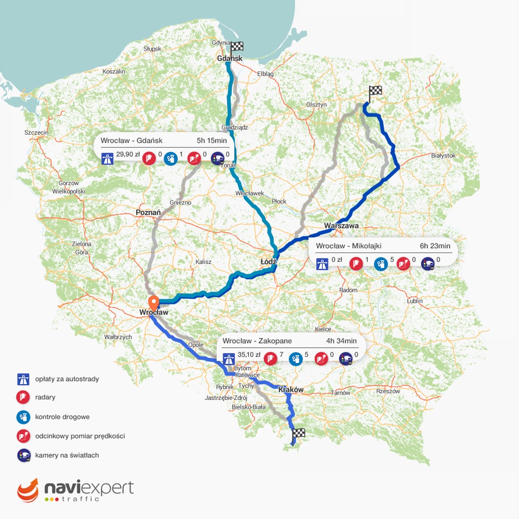 Majówka 2019 - trasy z Wrocławia