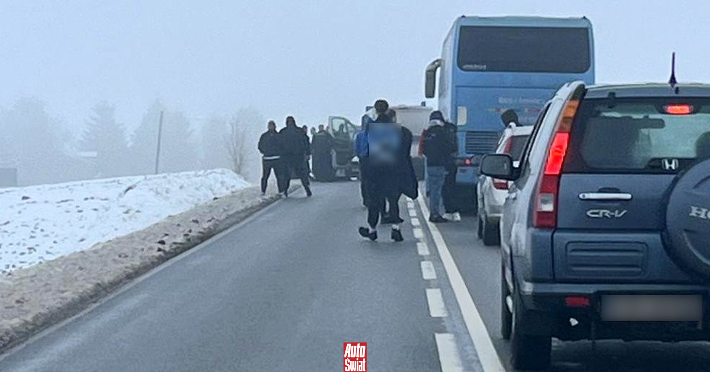 Ustawka pseudokibiców przerwana przez policję. Interwencja na drodze wojewódzkiej
