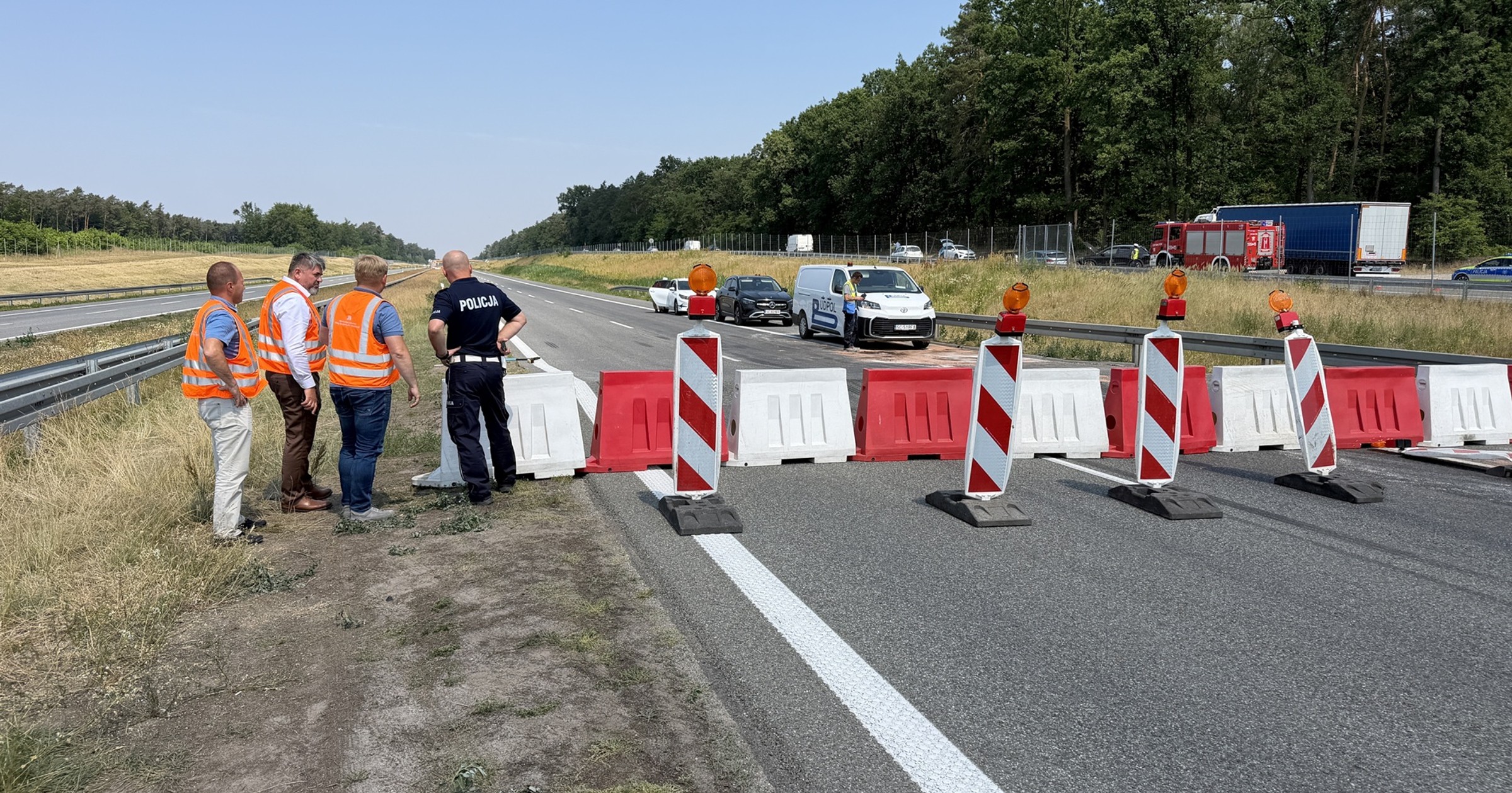 Naprawa nierówności na drodze S17, która mogła powstać wskutek upału