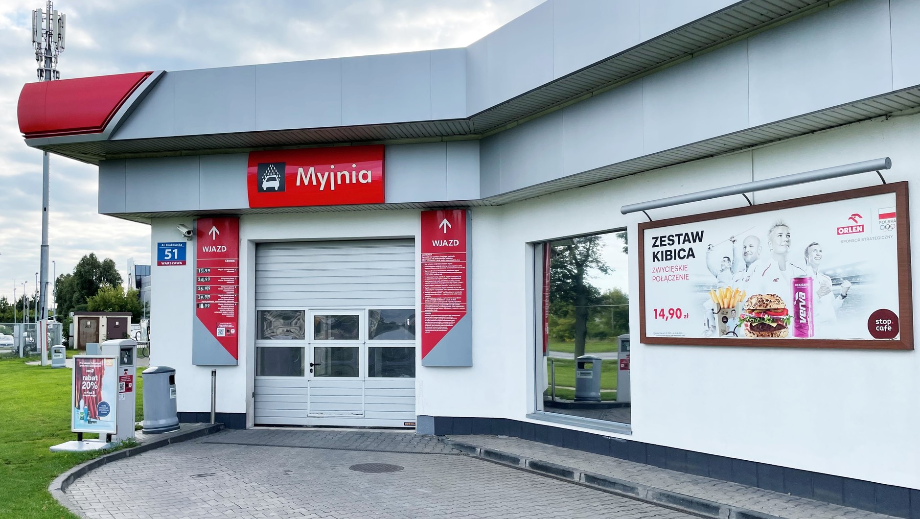 Myjnia automatyczna na Orlenie