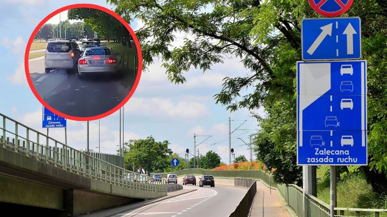 Tak z suwakiem walczą łódzcy kierowcy  (Screen: YouTube/Stop Cham)