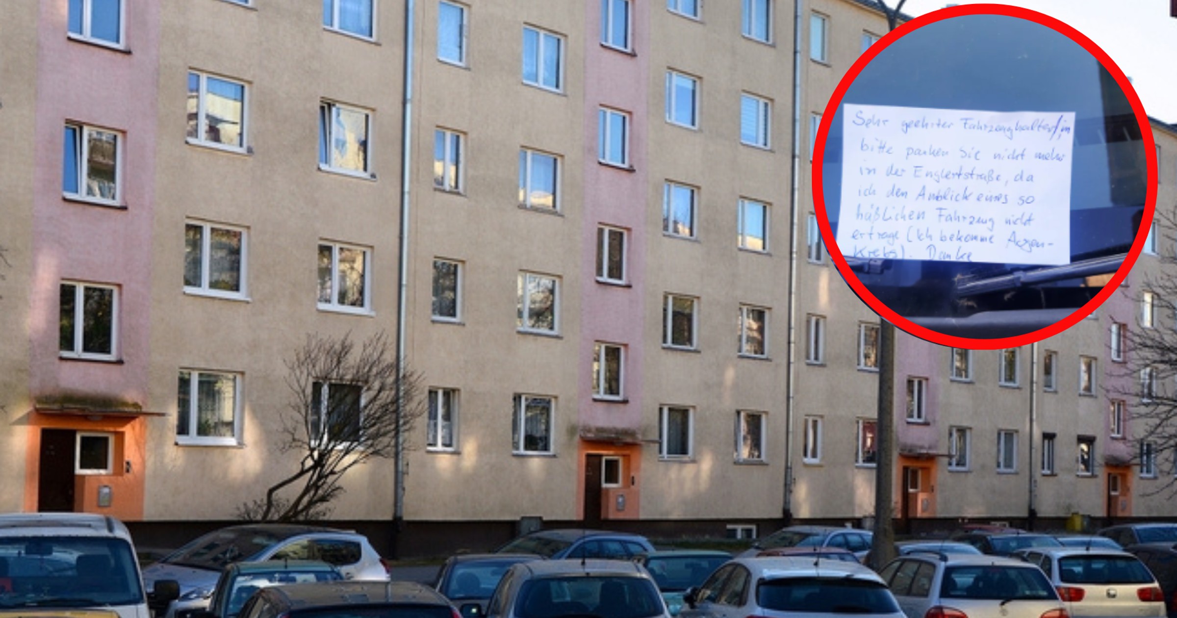 Znalazł zaskakującą kartkę za wycieraczką (fot. screen: Reddit/Laminierte Augen)