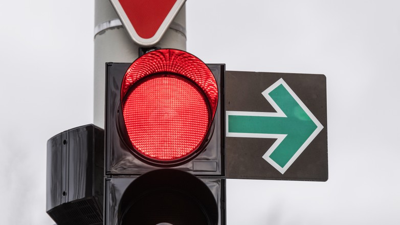 Niemiecka zielona strzałka