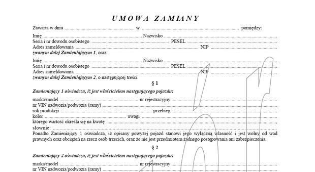 Umowa zamiany