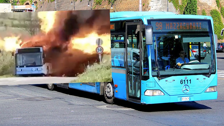 Pożar włoskiego autobusu zasilanego CNG