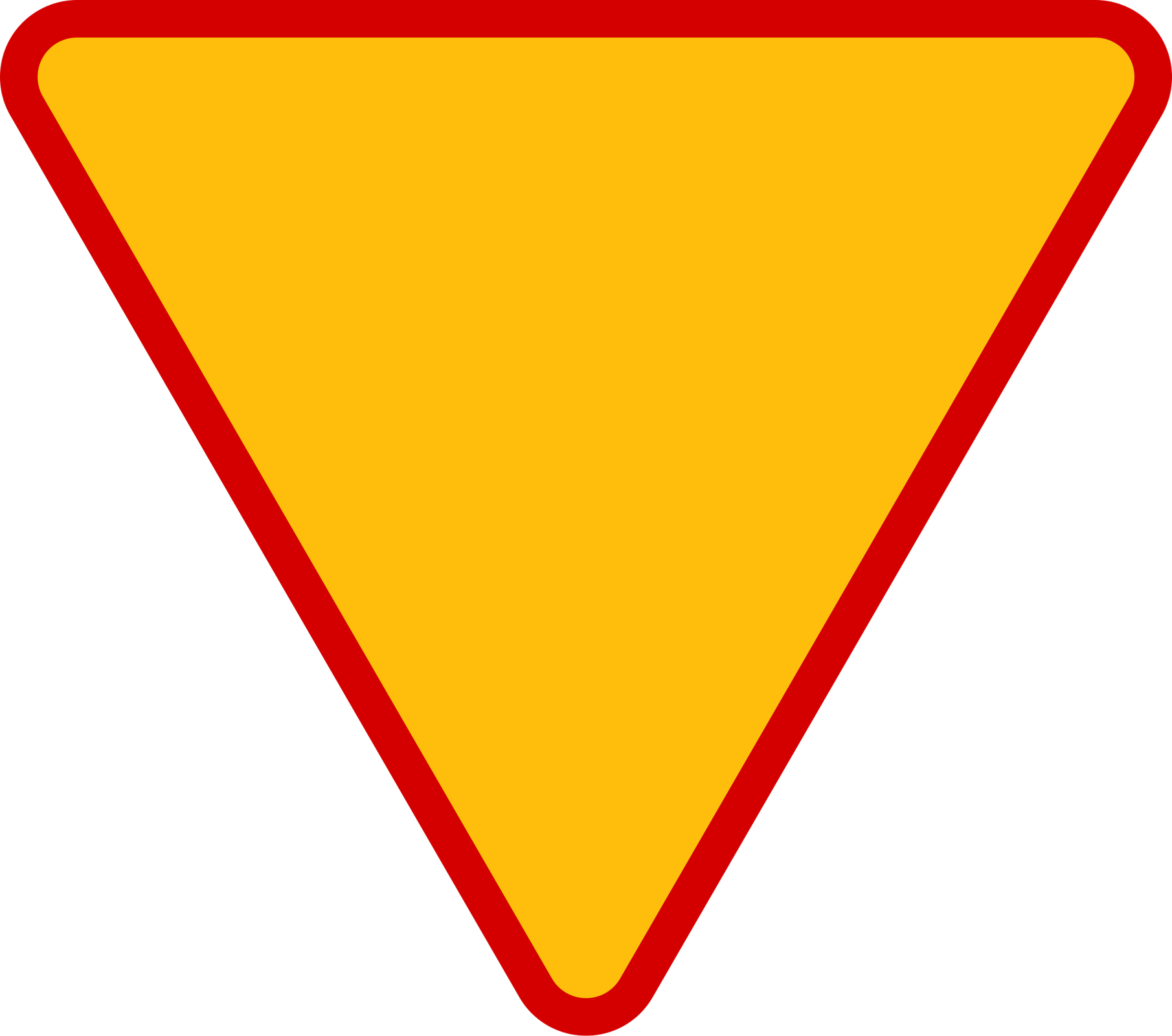 Znak drogowy "ustąp pierwszeństwa"