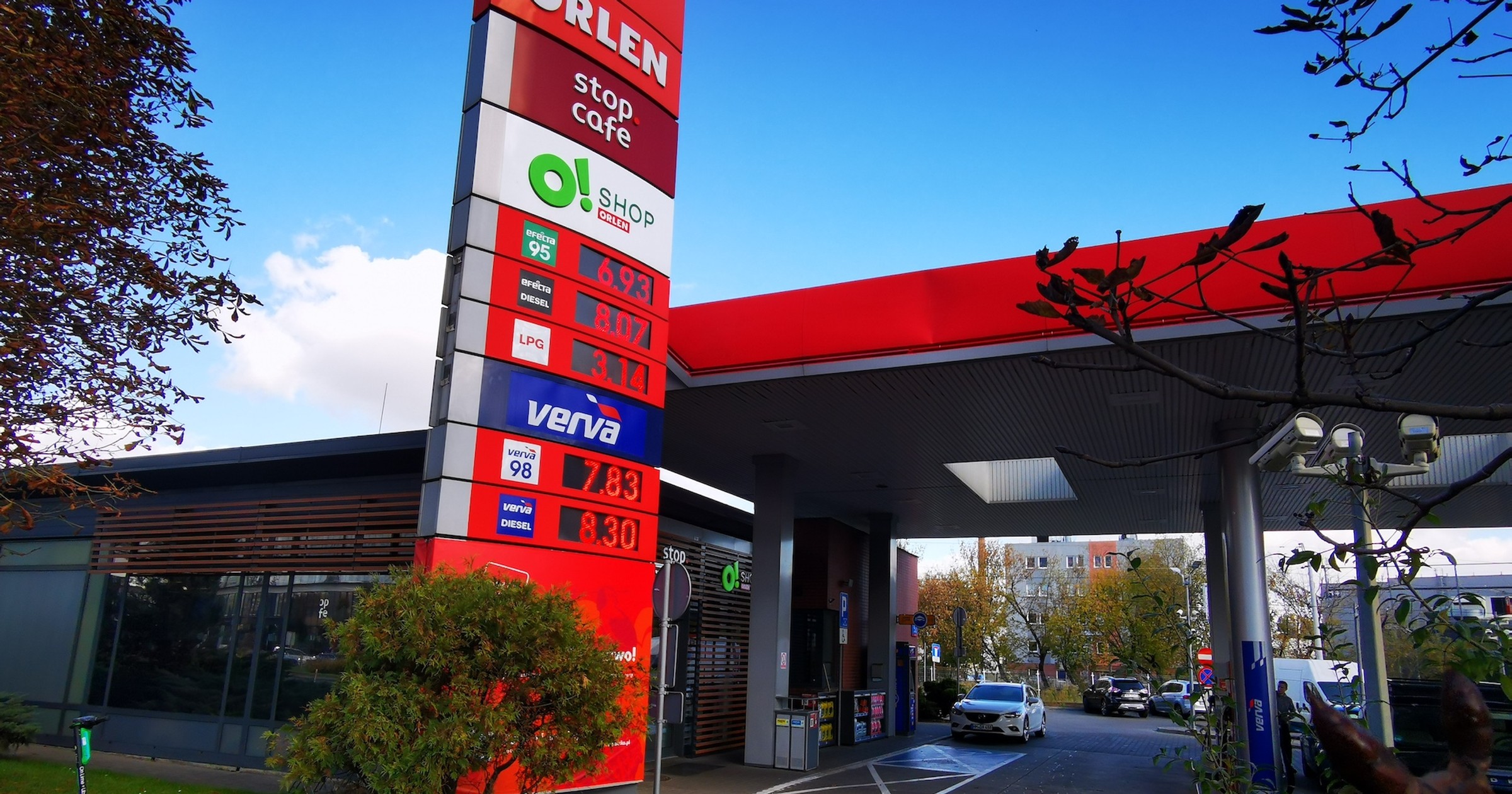 Ceny na stacji Orlen w Warszawie, 11.10.2022
