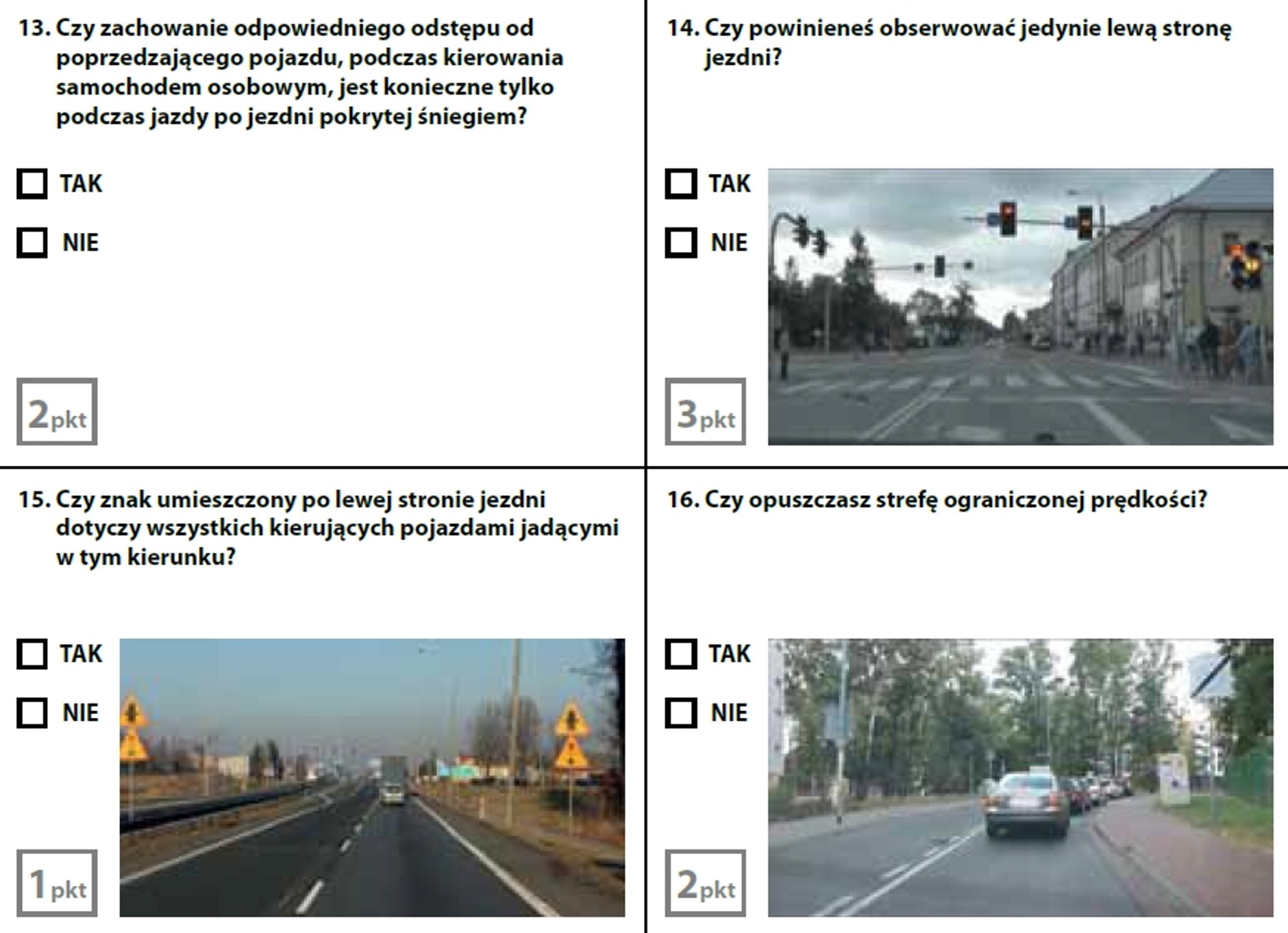 Egzamin teoretyczny na prawo jazdy - zestaw 8