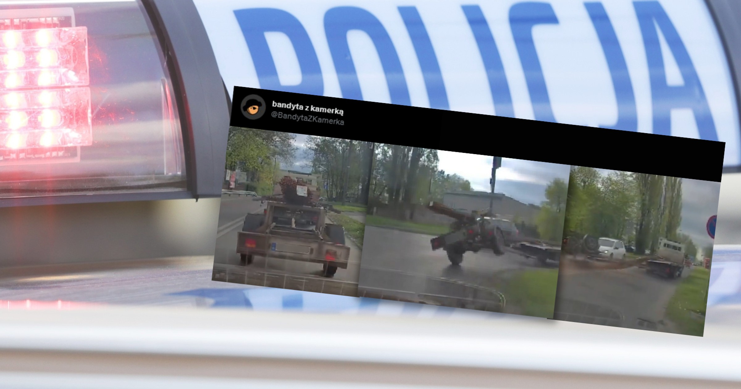 Skończyło się na pouczeniu (fot. screen z twitter.com/BandytaZKamerka)