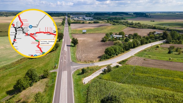 Droga S12 Chełm - Dorohusk - mapa