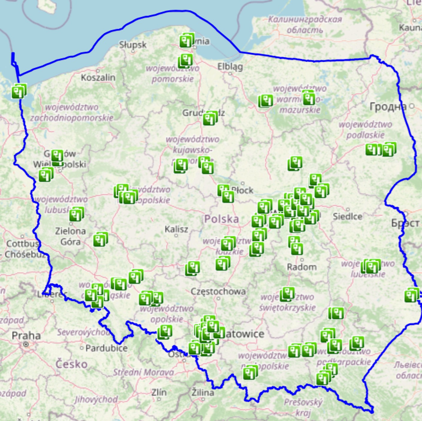 W tych miejscach znajduje się odcinkowy pomiar prędkości (OPP)