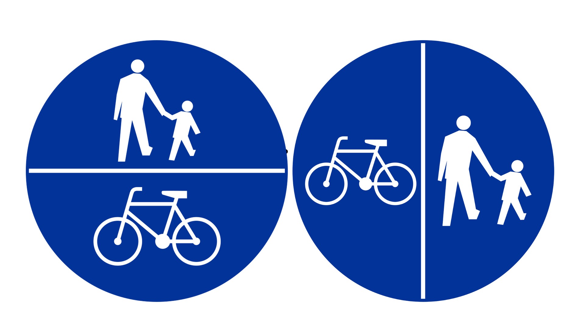 Znaki C-13/C-16 z pionowym i poziomym podziałem