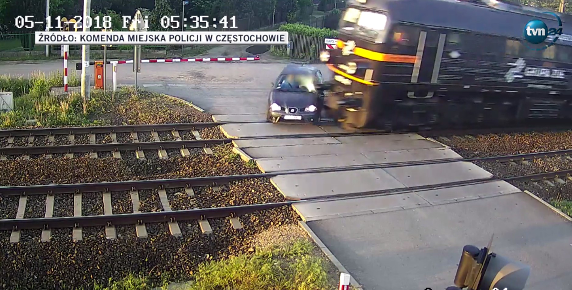 Zderzenie Seata z pociągiem