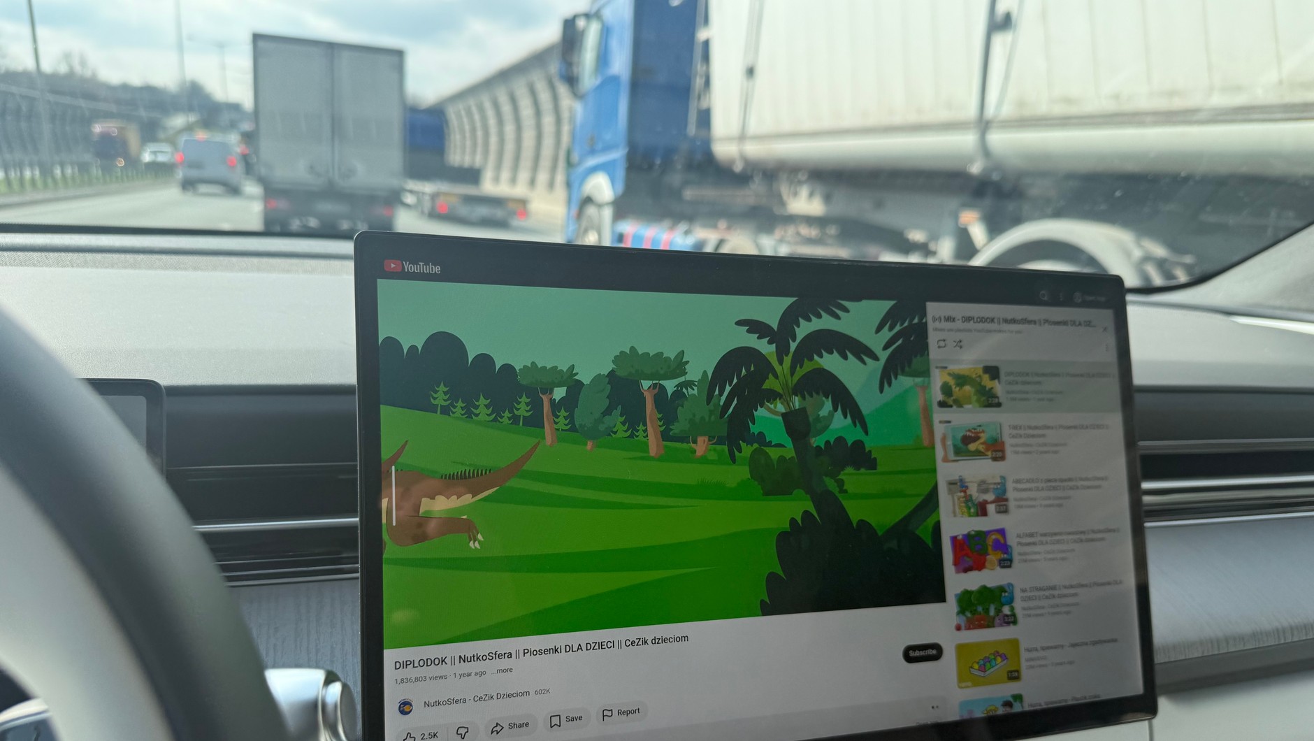 Działa podczas jazdy Youtube (jest do tego nawet apka), działa przeglądarka internetowa. I to jak działa!