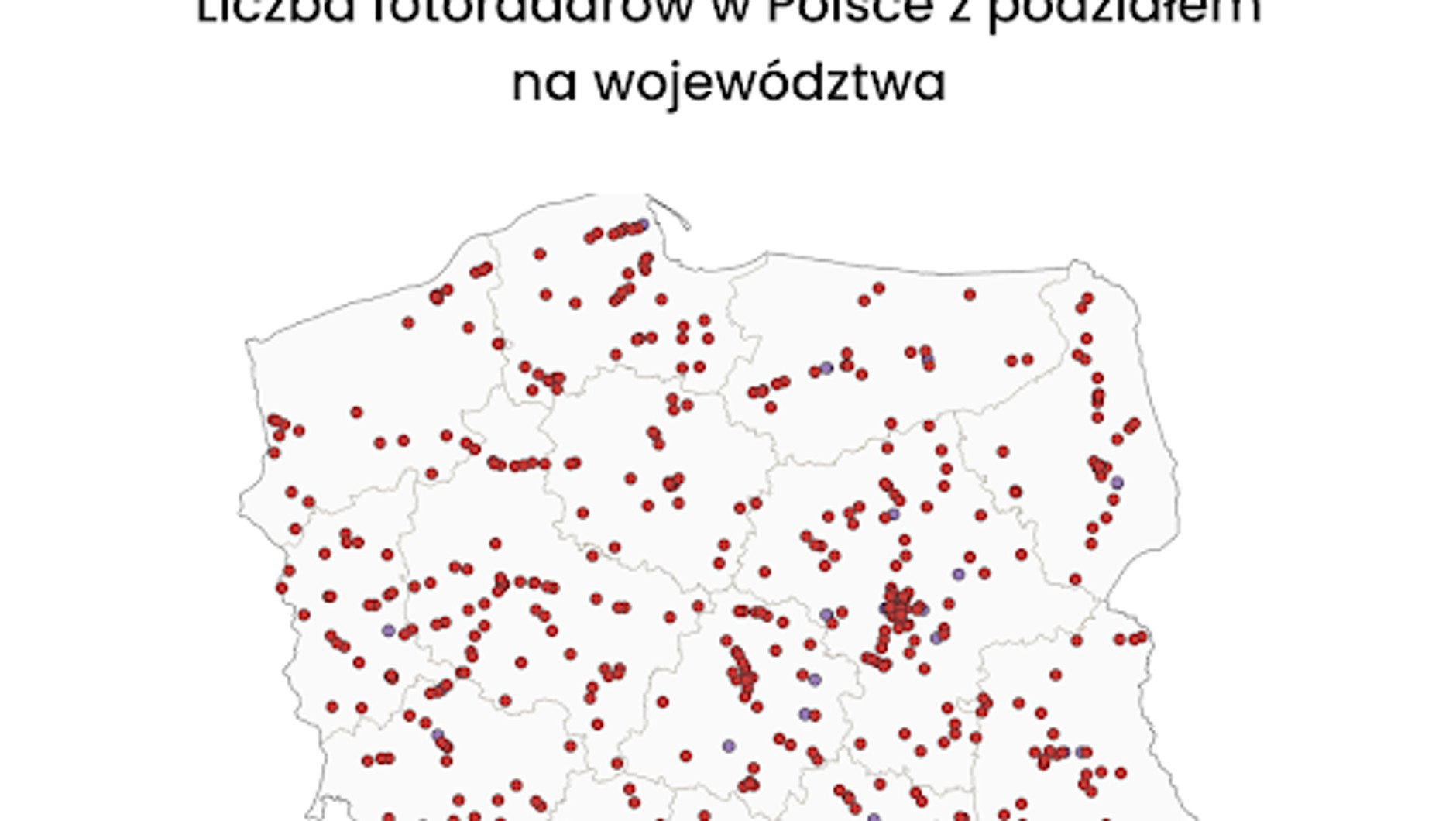 Mapa fotoradarów w Polsce