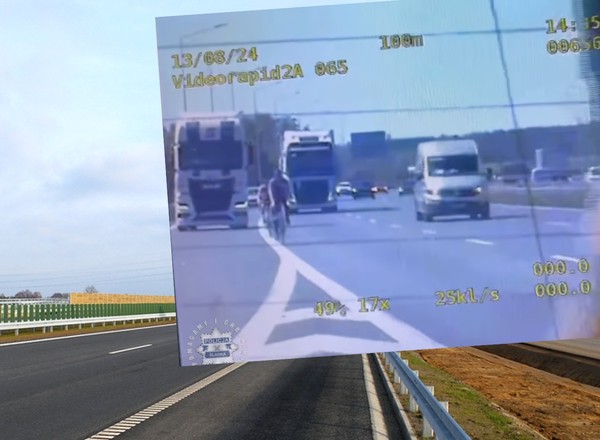 Rowerem w takim miejscu? Policjanci z grupy Speed tego jeszcze nie widzieli...