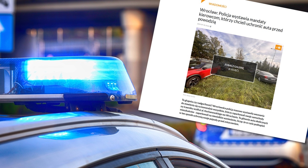 Dostali mandaty za to, że chcieli uratować samochody przed powodzią? Policja wyjaśnia sprawę