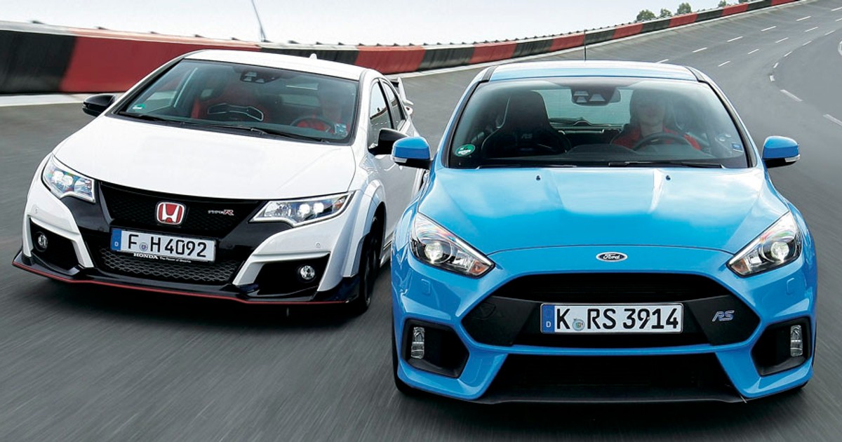 Honda Civic Type R kontra Ford Focus RS - który hot-hatch jest lepszy na torze?