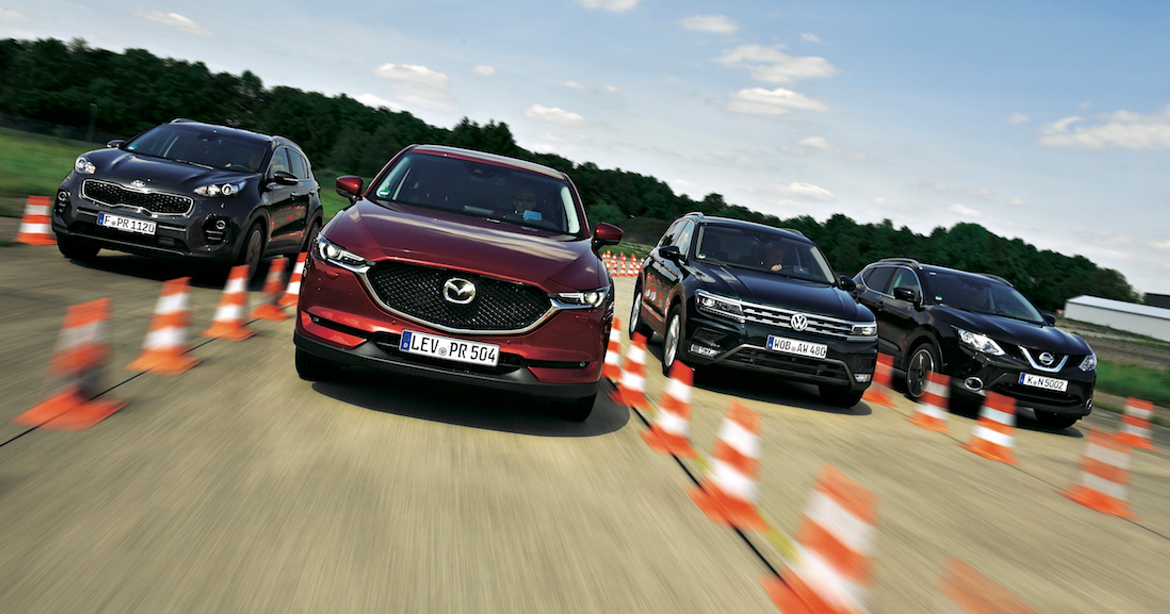 Nowa Mazda CX-5 kontra Kia Sportage, Nissan Qashqai i VW Tiguan