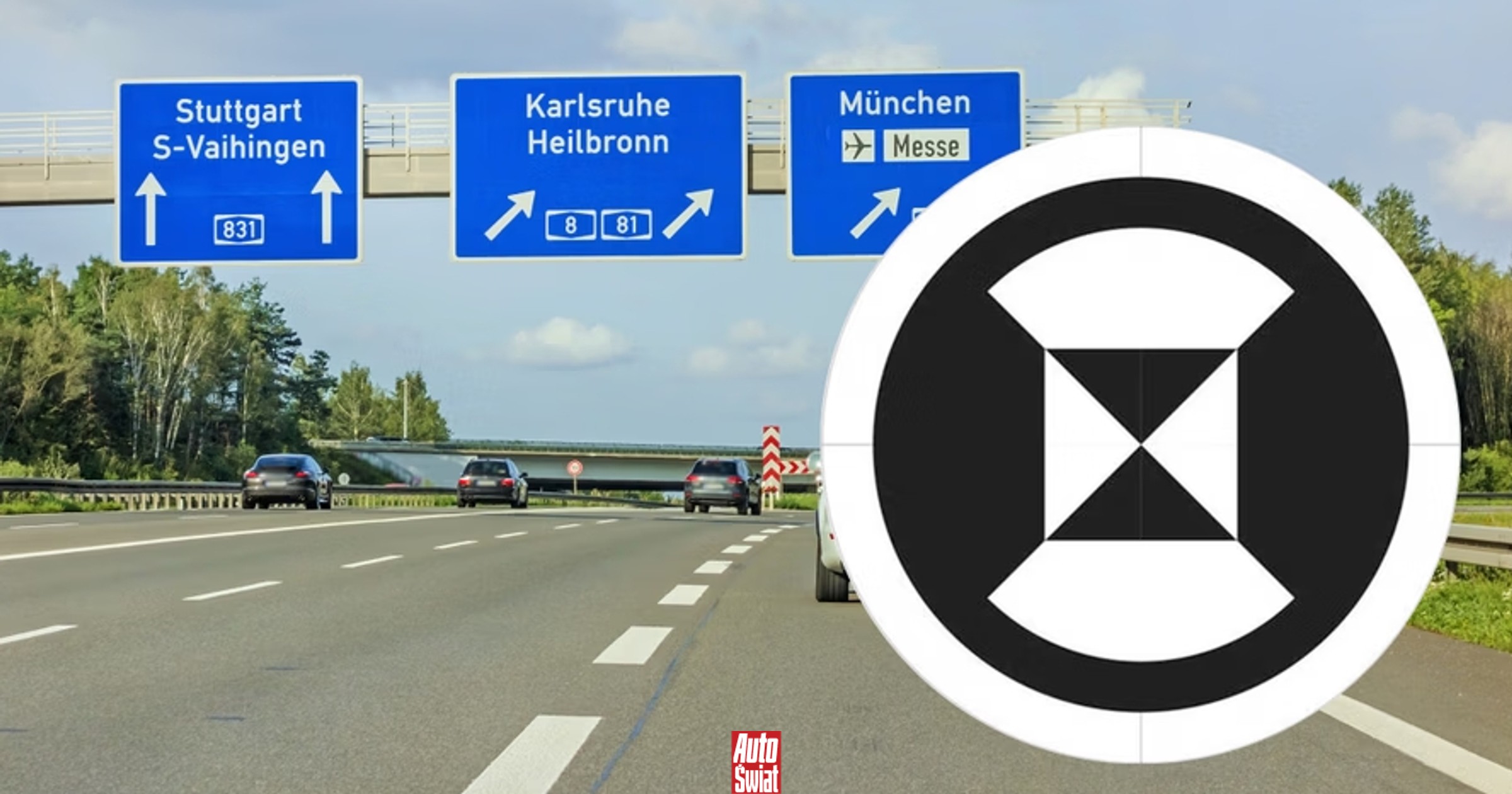 Nietypowe znaki na niemieckiej autostradzie. Pomagają samochodom, ale nie tym, o których myślisz