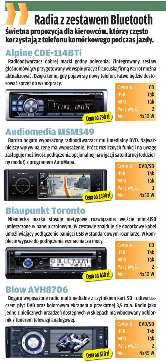 Samochodowe radia sezonu 2010