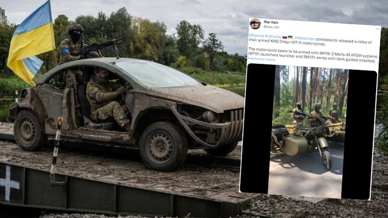 Ukraińcy przerabiali auta osobowe na śmiercionośne maszyny (fot. twitter.com/war_noir)